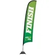 17' Premium Razor Sail Sign Flag, 1-Sided, Scissor Base | https://www.bestnamebadges.com