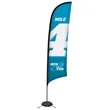 13' Premium Razor Sail Sign Flag, 1-Sided, Scissor Base | https://www.bestnamebadges.com