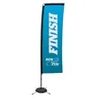 10' Premium Rectangle Sail Sign Flag, 1-Sided, Scissor Base | https://www.bestnamebadges.com