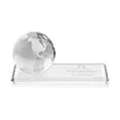Globe Award on Rectangle Base - Clear | https://www.bestnamebadges.com