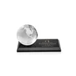 Globe Award on Rectangle Base - Black | https://www.bestnamebadges.com