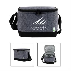 Echo RPET Felt 9-Can Lunch Cooler | https://www.bestnamebadges.com