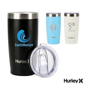 Hurley® 20 oz. Double Wall Stainless Steel Travel Tumbler | https://www.bestnamebadges.com