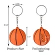 Basketball Stress Reliever Keychains | https://www.bestnamebadges.com