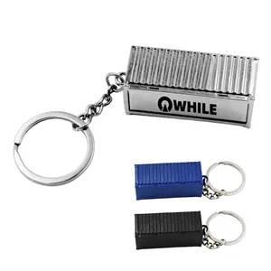 Metal container keychain