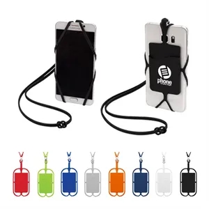 Silicone Lanyard with Phone Holder and Wallet