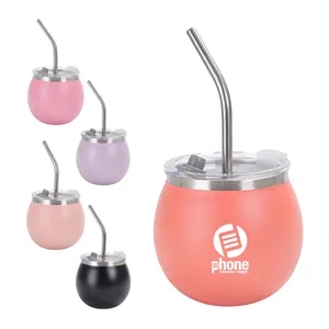 12oz Yerba Mate Cup with Straw