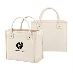 16oz Cotton Canvas Tote with Small Zipper Pocket