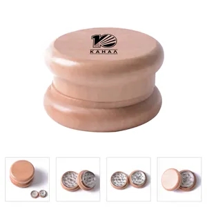 Two Layer Solid Wood Magnet Smoke Grinder