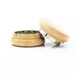 Two Layer Solid Wood Magnet Smoke Grinder | https://www.bestnamebadges.com