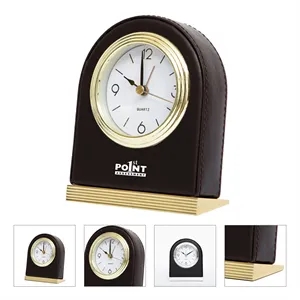Leather High end Hotel Living Room Personalized Desk Clock