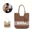 Jute Straw Beach Woven Tote Rattan Shoulder Bag | https://www.bestnamebadges.com