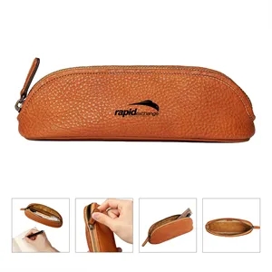 Genuine Leather Zippered Pencil Case