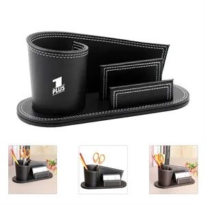 Pu Leather Pen Pencil Holder