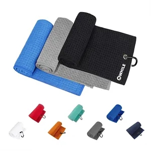 3 Holes Customized Tri fold Golf Towel