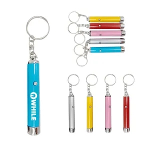 Custom Logo Projector Flashlight With Keychain