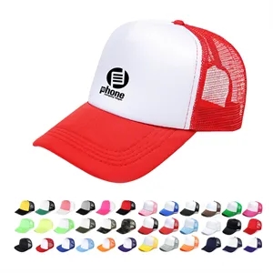 5 Panel Two Tone Mesh Back Trucker Cap