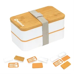 Lunch Container with Bamboo Lid Bento Box