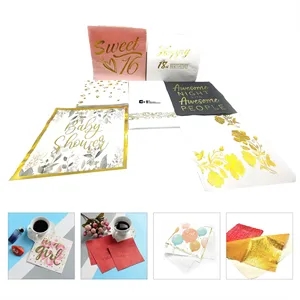 20pcs Custom Gold Foil Disposable Paper Napkins