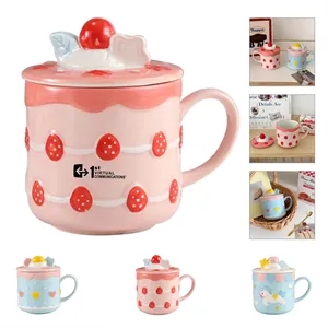 13.18OZ Strawberry Cake Ceramic Cup & Student Mug