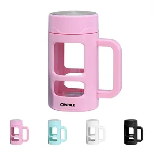 Double Wall Glass Bottle with Handle