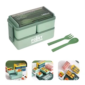 Double Plastic Bento Box