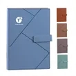 Custom Lined Notebook with Magnetic Buckle | https://www.bestnamebadges.com