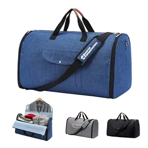 Convertible Garment Duffel Bag with Shoe Pouch for Travel