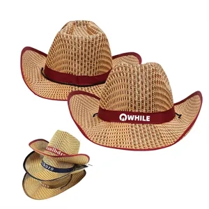 Straw Cowboy Hat With Customizable Band
