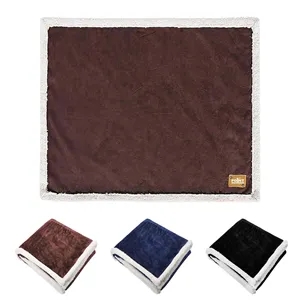 60" x 50", 100% polyester fleece Sherpa Blanket