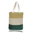 Canvas Tri-Color Promotional Tote Bag | https://www.bestnamebadges.com