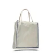 Sheeting Fancy Shopper with Stripe | https://www.bestnamebadges.com