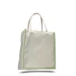 Sheeting Fancy Shopper with Stripe | https://www.bestnamebadges.com
