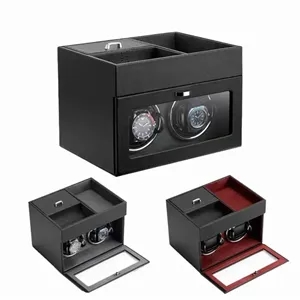 Multi-Function 2-Slot Watch Winder Jewelry Storage Box