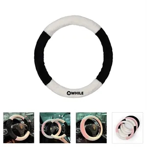 Elastic Microfiber Plush Steering Wheel Cover