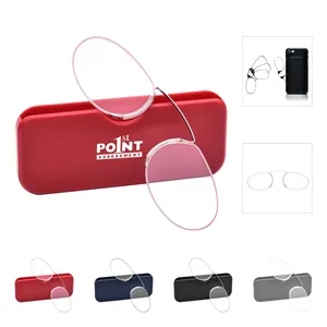 Legless Clamp Nose Reading Glasses With Case