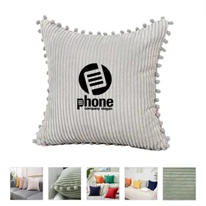 Soft Corduroy Square Throw Pillow Covers
