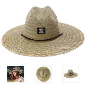 Men'S Pierside Lifeguard Beach Sun Straw Hat