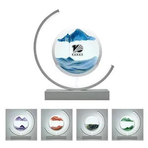 3D Hourglass Moving Sand Desk Lamp 3 Color Light