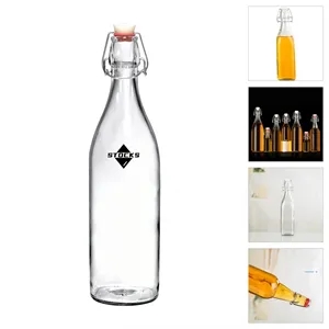 Clear Swing Top Glass Bottle