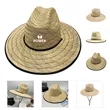 Straw Hat w/ Custom Patch | https://www.bestnamebadges.com