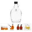 Clear Glass Syrup Bottles W/B Ribbed Lined Cap | https://www.bestnamebadges.com