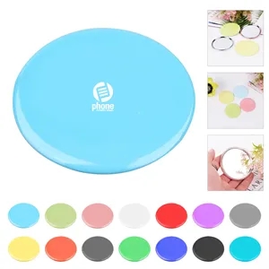 Round Compact Mirror Button
