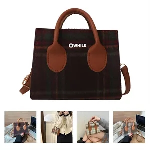 Canvas Small Checkered Cross body Bag