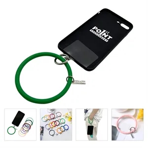 Round Silicone Bracelet Keychain
