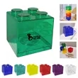 PS Clear Building Block Coin Bank | https://www.bestnamebadges.com