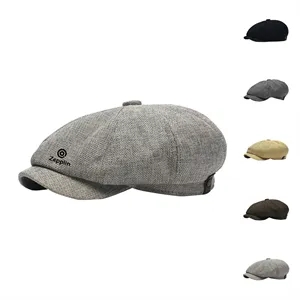 Men's Cotton and Linen Newsboy Cap