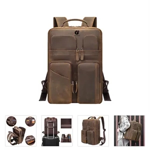 Vintage Leather Laptop Backpack