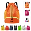 Drawstring Backpack With Mesh Pocket | https://www.bestnamebadges.com