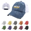 Pigment Dyed Washed Distressed Trucker Cap | https://www.bestnamebadges.com